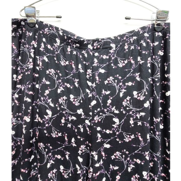 NWT Charter Club Black Floral PJ Set Long Sleeve Top Jogger Pant XXL - Picture 6 of 10